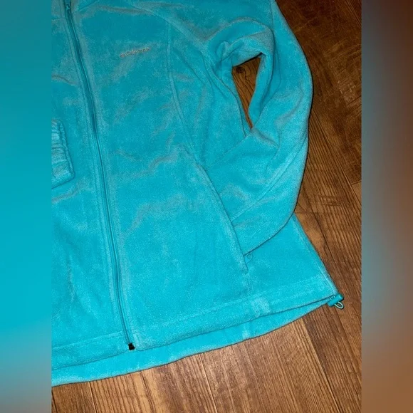Columbia Turquoise Fleece Zip-Up Jacket - Picture 2 of 12